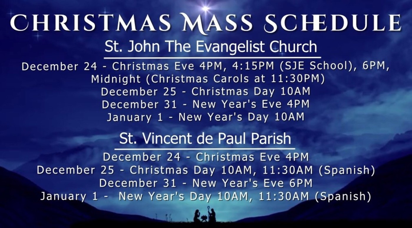 Christmas Mass Schedule Roman Catholic Community of Attleboro
