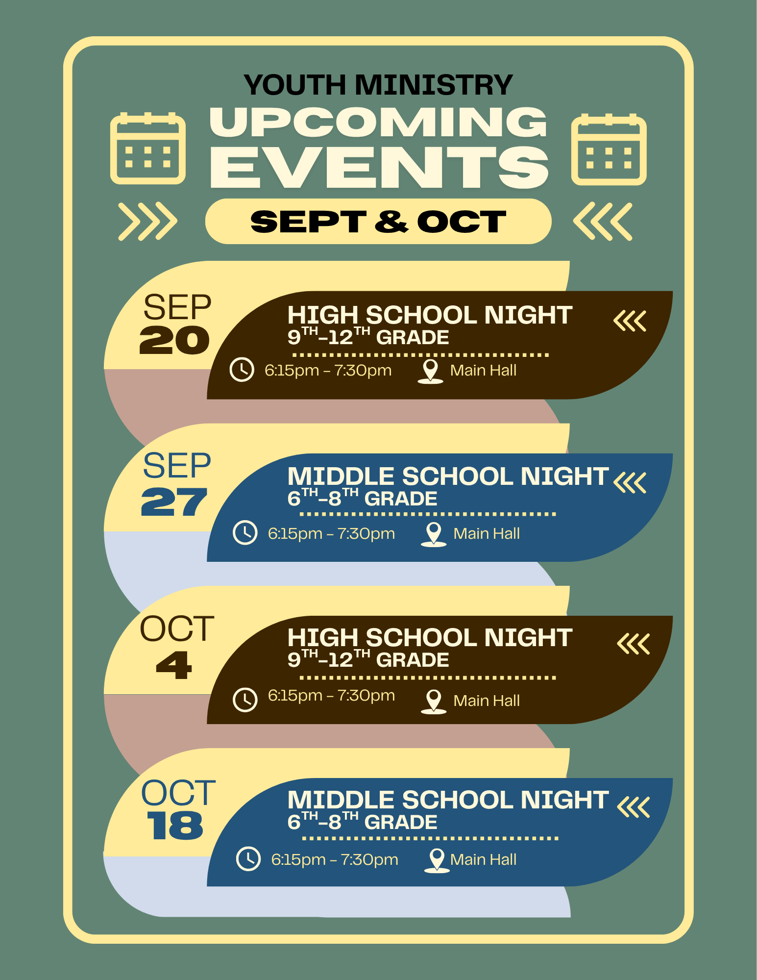 September October Youth Dates
