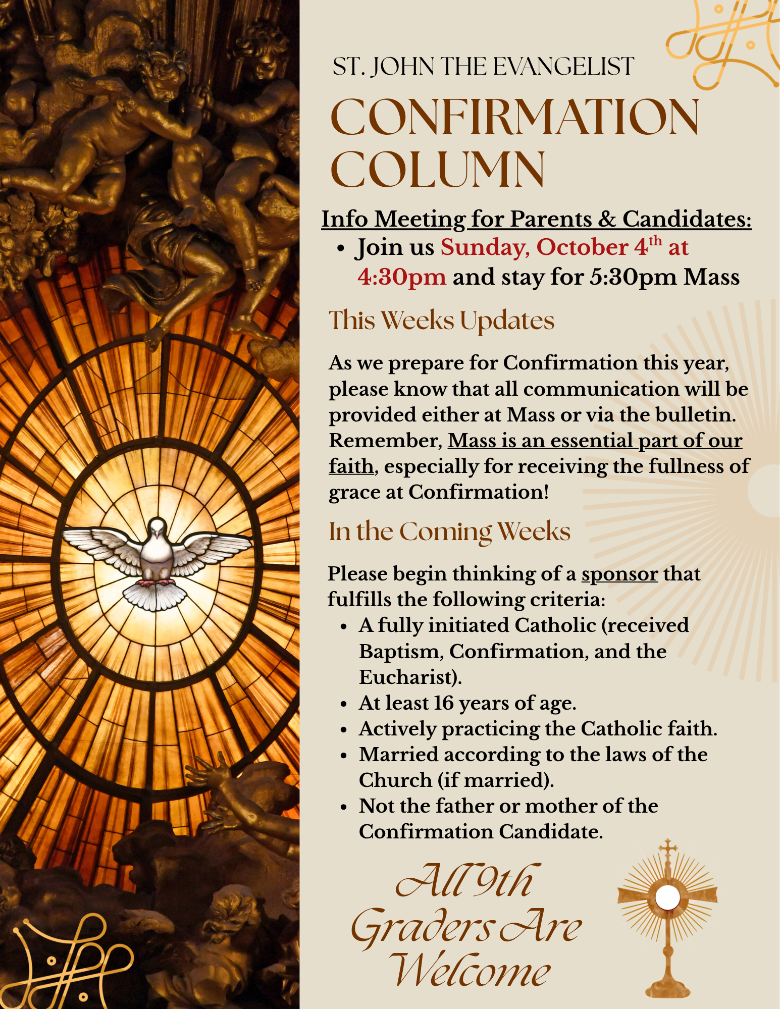Confirmation Column Week 1