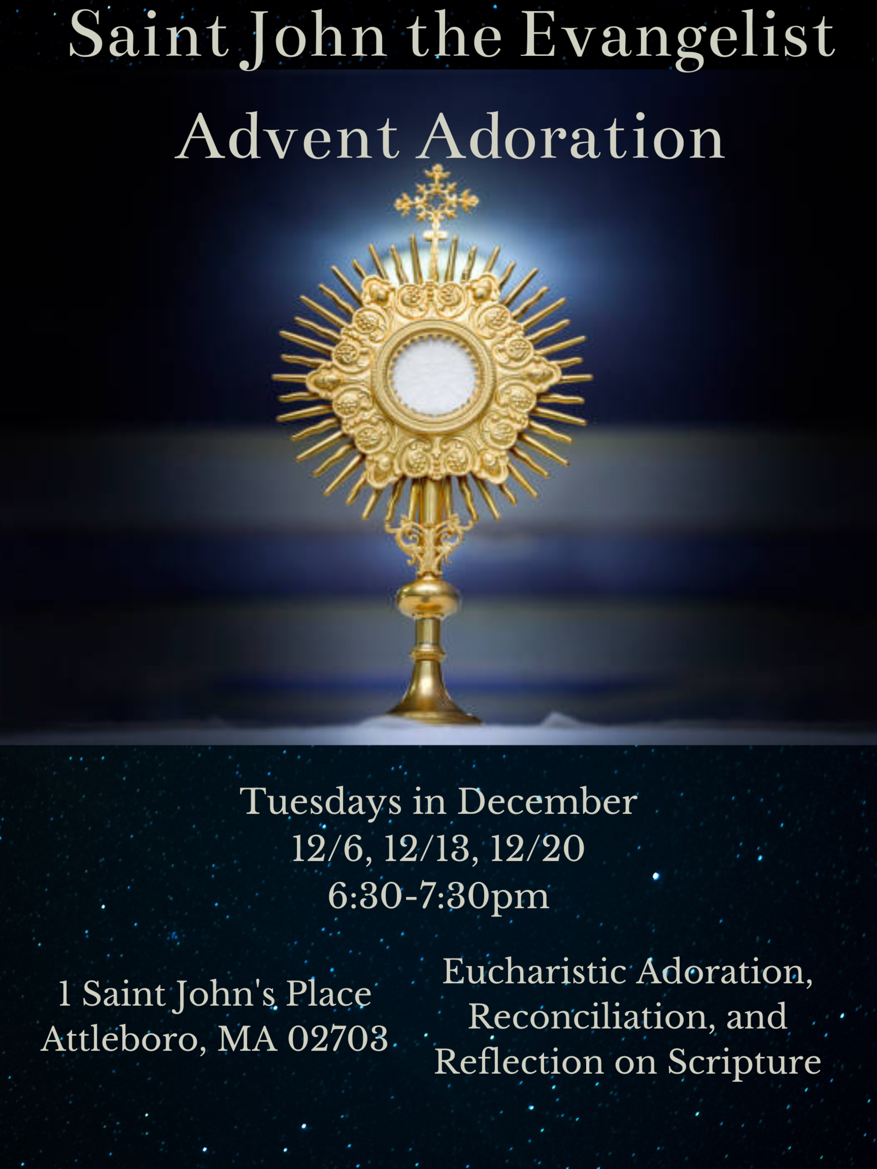 Join us during Advent Advent Adoration 1